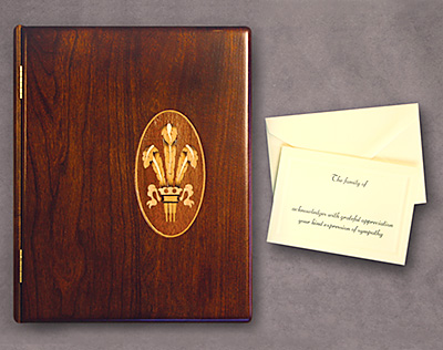 Artisan Handcrafted Wood Memorial Register Book