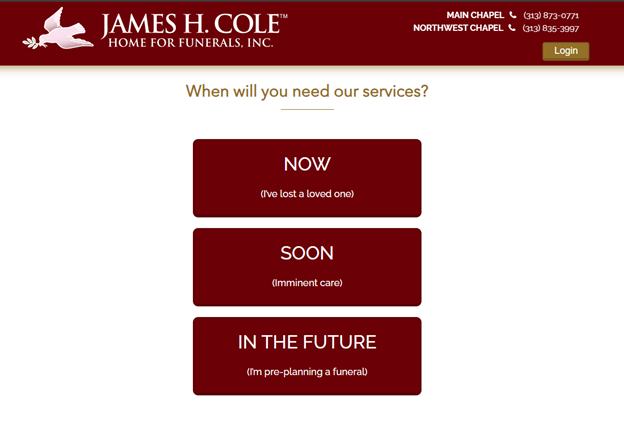 Online Funeral Planning when will you need our services?